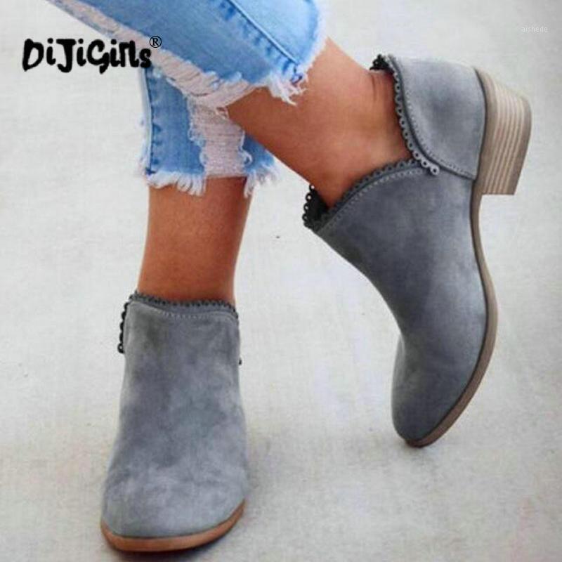 

ladies women vintage shoes woman zapatos mujer sapato girls ankle boots square chunky low heels booties Drop Shipping1, Black