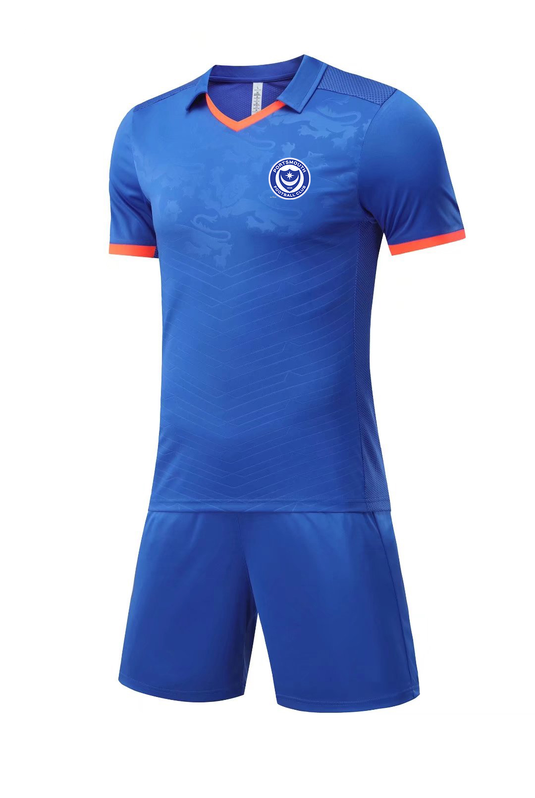 

Portsmouth F.C. 22 new Men's Tracksuits lapel football training suit cool fabric outdoor running T-shirt fan version short-sleeved shirt, No 1