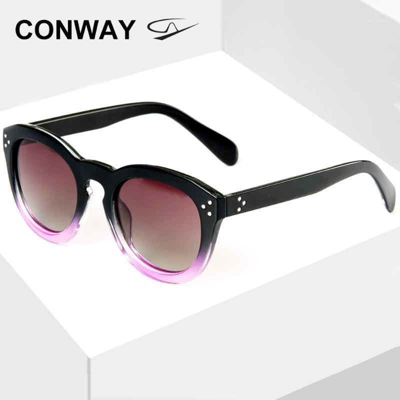 

Conway Retro Round Sunglasses for Women Steam Punk Circle Sun Glasses Polarized Shades Eyewear for Ladies Girls Gradient Color1