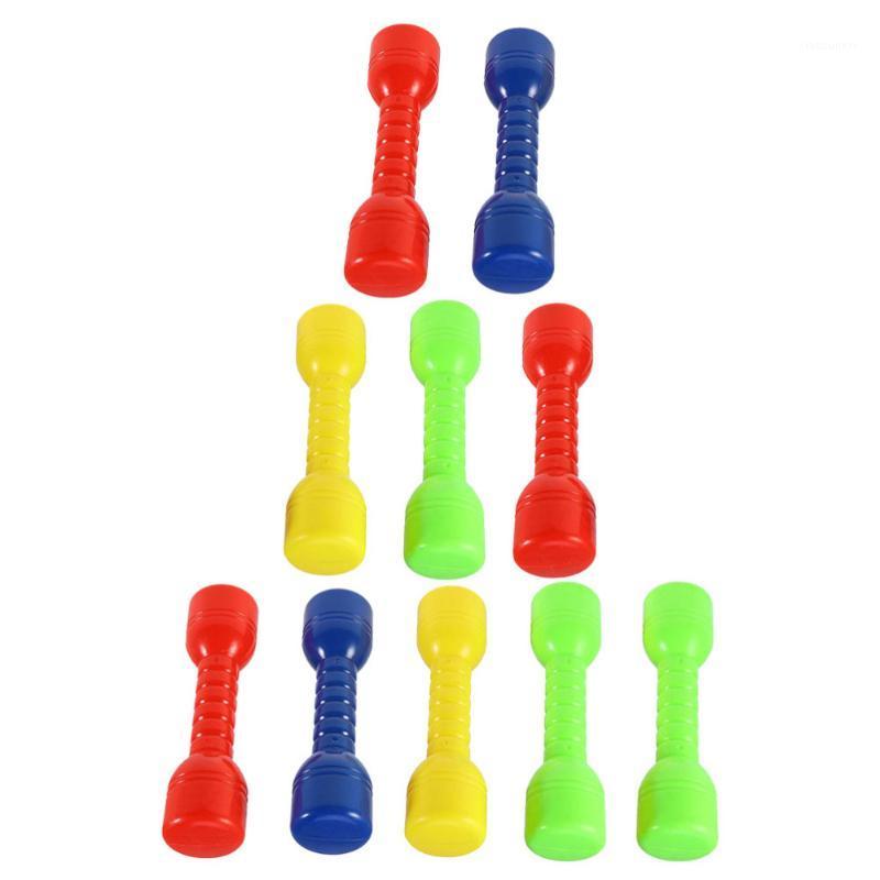

10pcs Dumbbells Exercise Ergonomic Plastic Fitness Barbells Small Dumbbells Hand Bars for Children1, Red