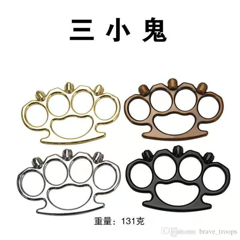 

Defense tool hand Metal Skull buckle iron buckle four finger gloves tiger ring self defense support children pistol boxing 023