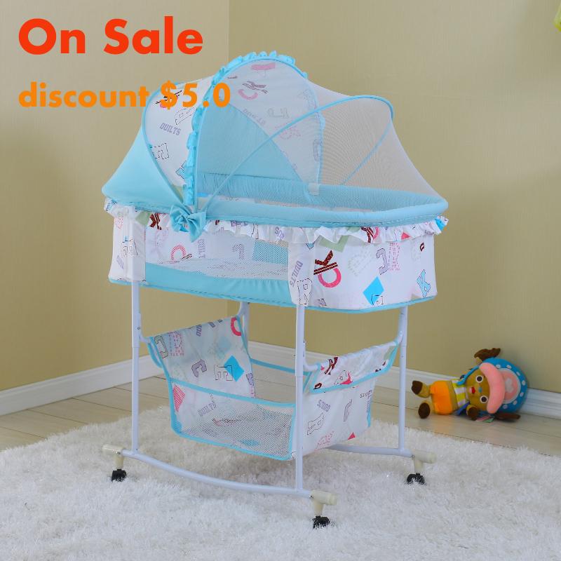

new born swing baby cradle bed with stents