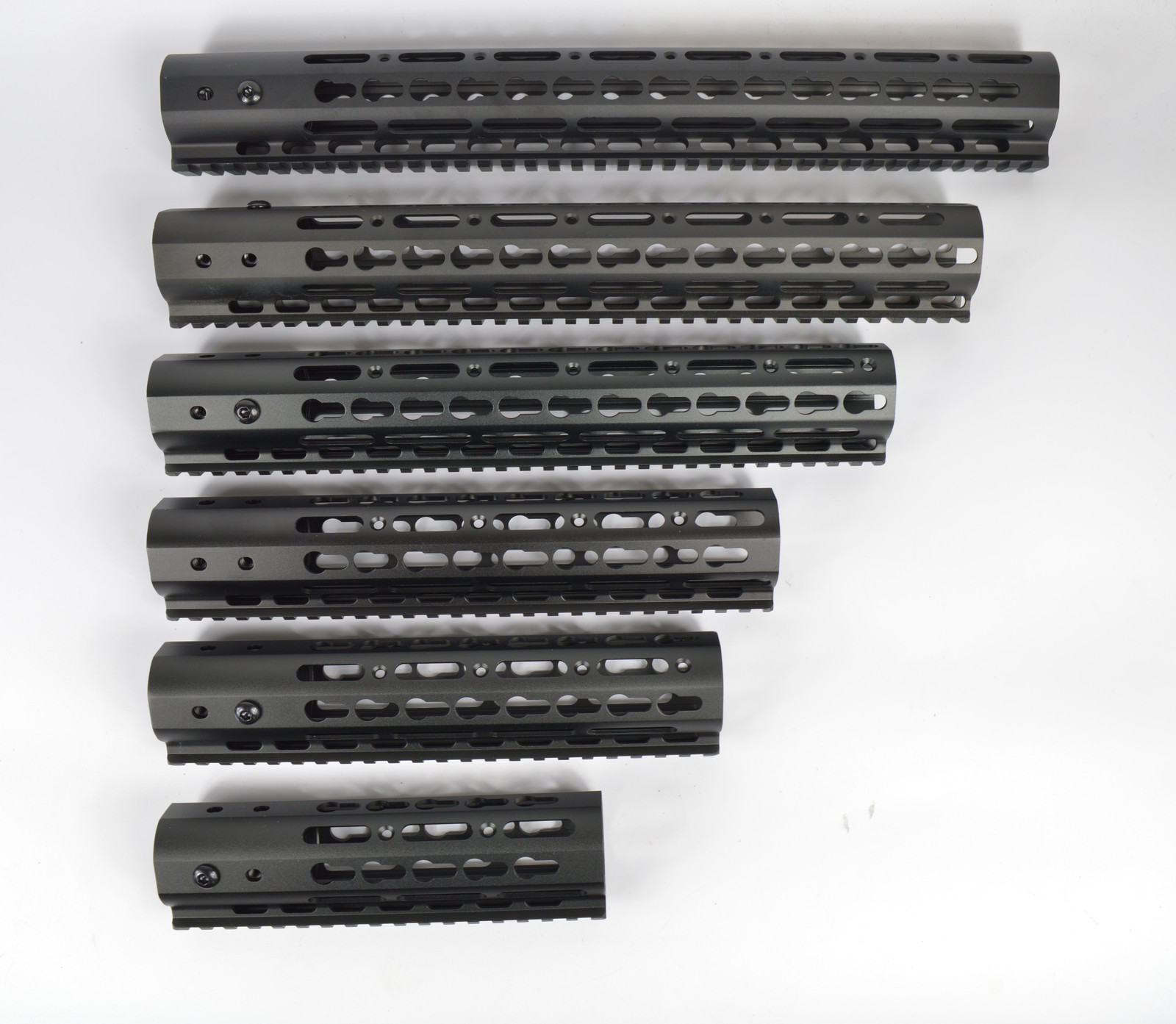 

7,9,10,12,13.5,15 inch Free Float Keymod Handguard ultralight design Monolithic top rail Aluminum Barrel nut, Green