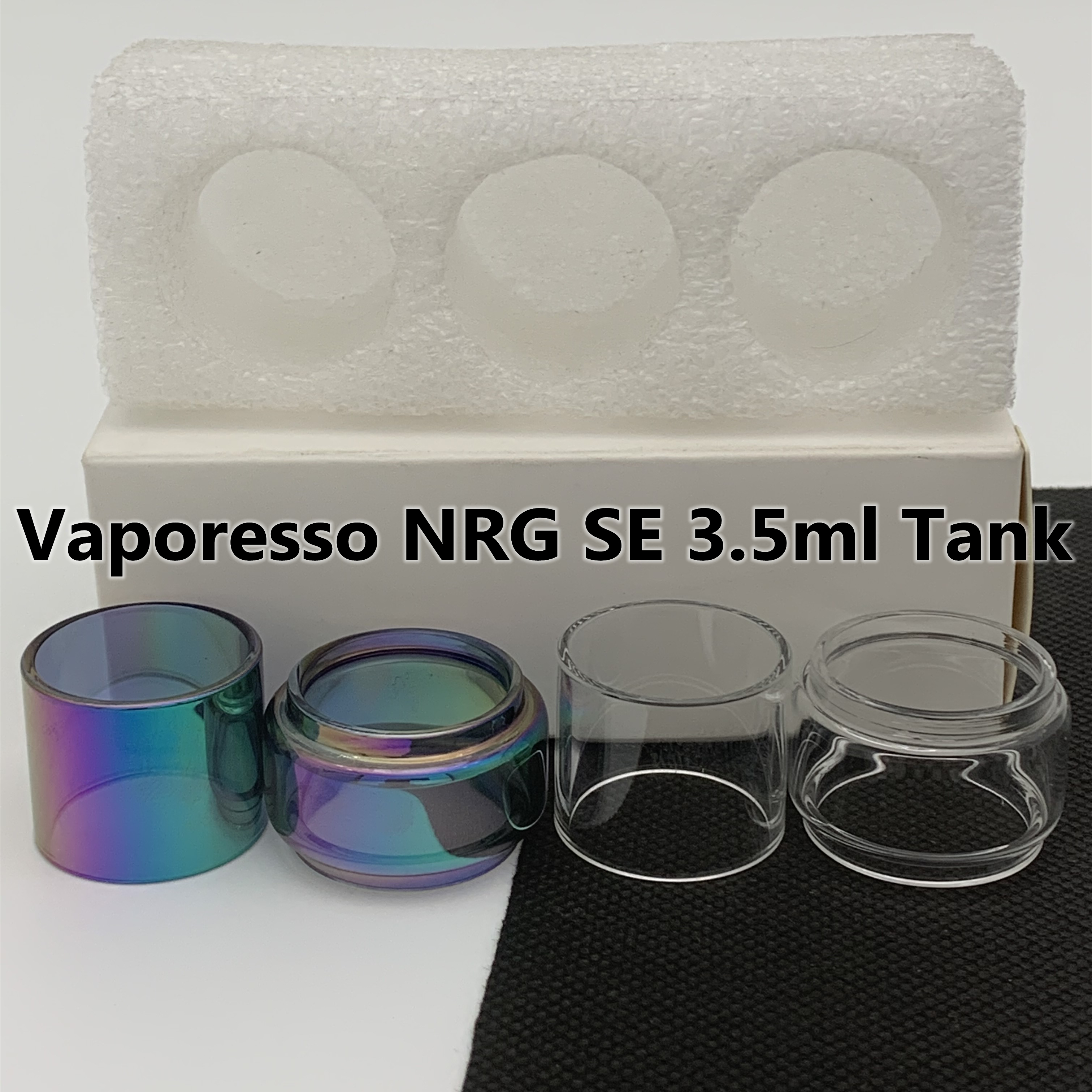 

Vaporesso NRG SE 3.5ml Tank Normal Bulb Tube 4.5ml Clear Rainbow Replacement Glass Tube Bubble Fatboy 3pcs/box Retail Package