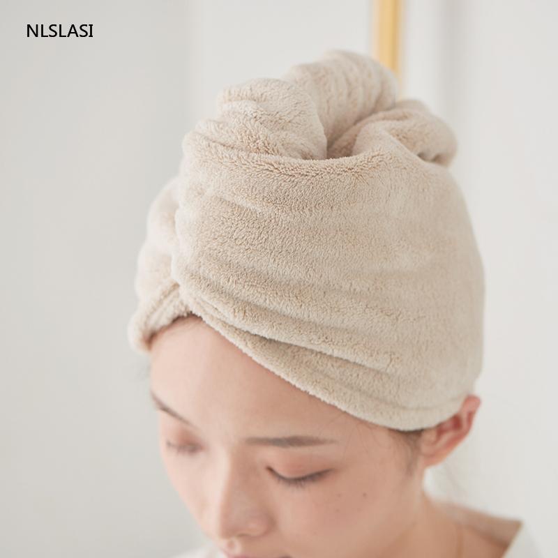 

Simple Solid Color Women Towels Bathroom Microfiber Water Absorption Towel Rapid Drying Hair Towel Bath Towels for Adults