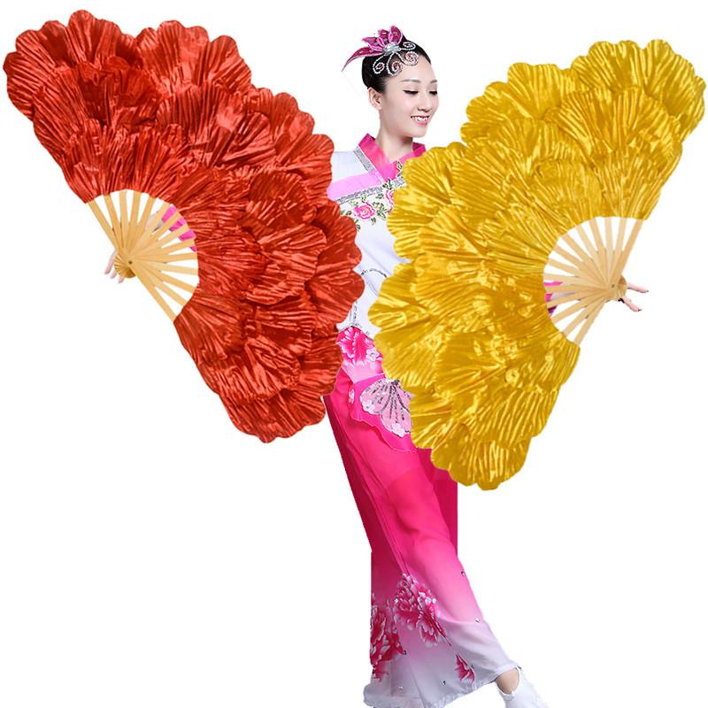 

Dance Fan Peony Petal Dance Fan Adult Double Side Yangge Dancing Hand Fans Eventail a Main Abanicos Para Boda Abanicos De Mano