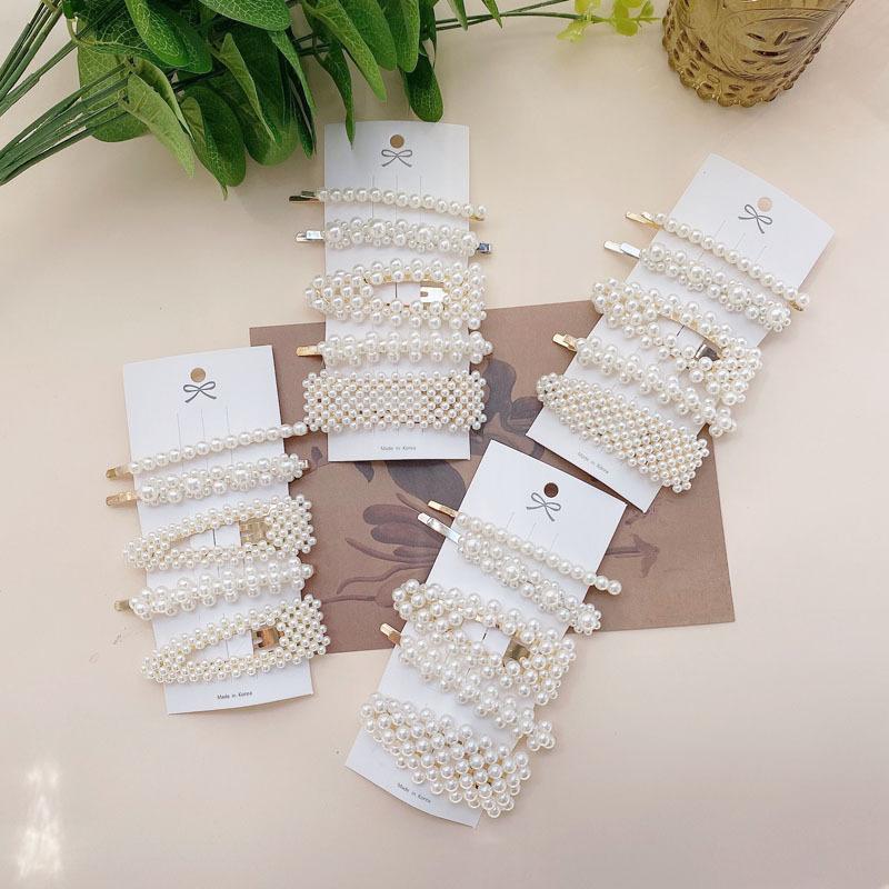 

korean Sweets hair clips for women hair accessories 2020 woman Pearl silk opaski dla dziewczynek Headdress hairpins