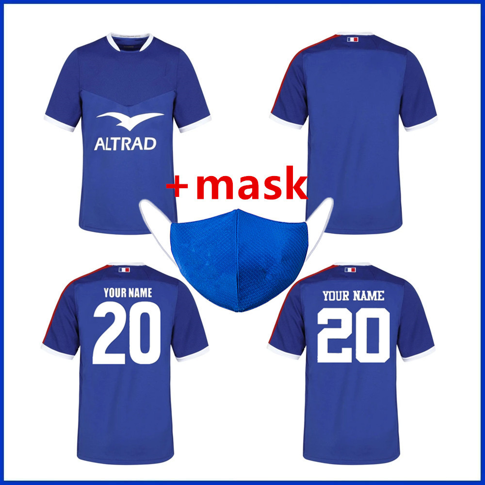 

2020 FRANCE HOME RUGBY JERSEY 2021 France Rugby TRAINING SHORTS JERSEY size S--5XL, 3pcs