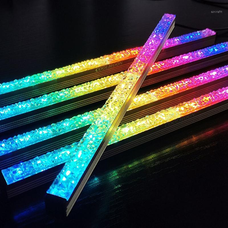 

COOLMOON 2PCS Computer RGB Color Light Strip Chassis Light with Controller with netic Multicolor RGB Pollution Color Lamp1