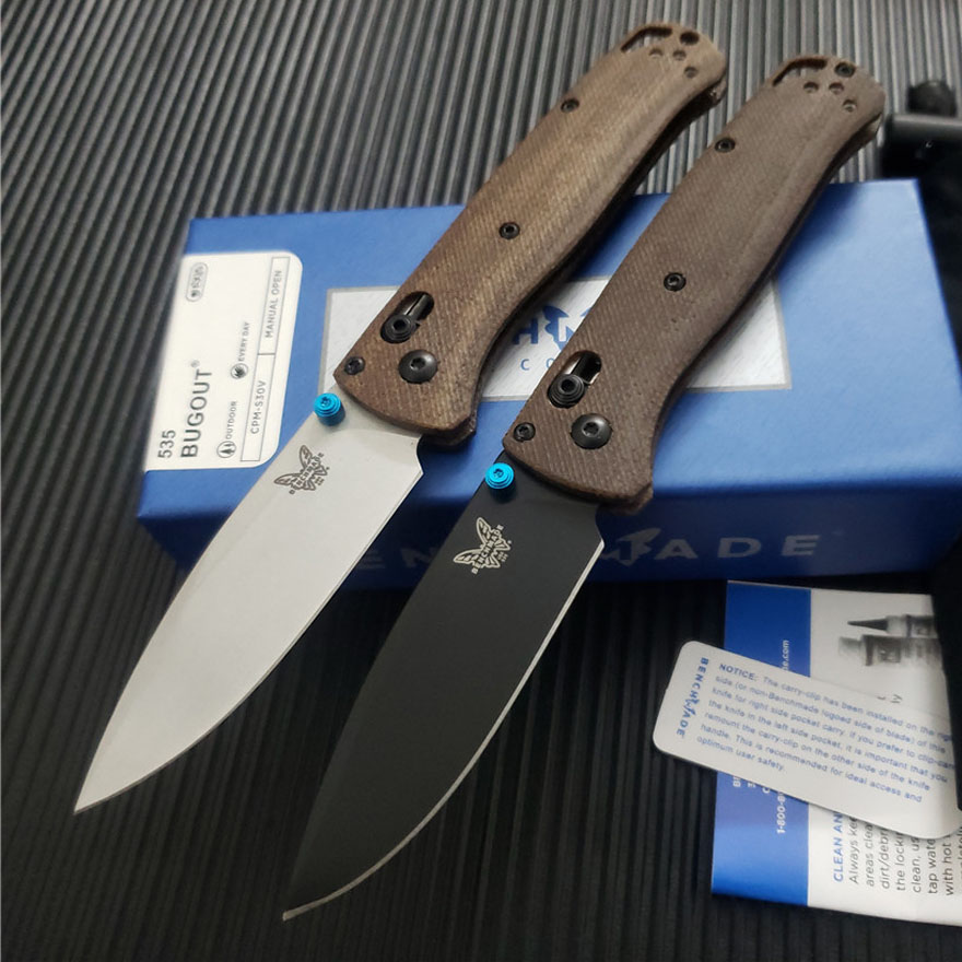 

BENCHMADE BM535 BUGOUT AXIS Folding Knife S30V Micarta Handle Outdoor Camping Knife BM3300 BM550 KNIVES