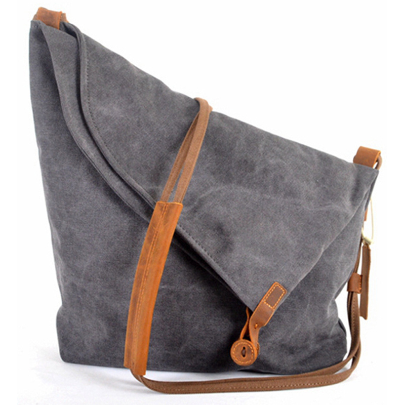 

Moda coreano do militar couro das mensageiro lona bolsa de ombro para mulheres crossbody saco estilingue
