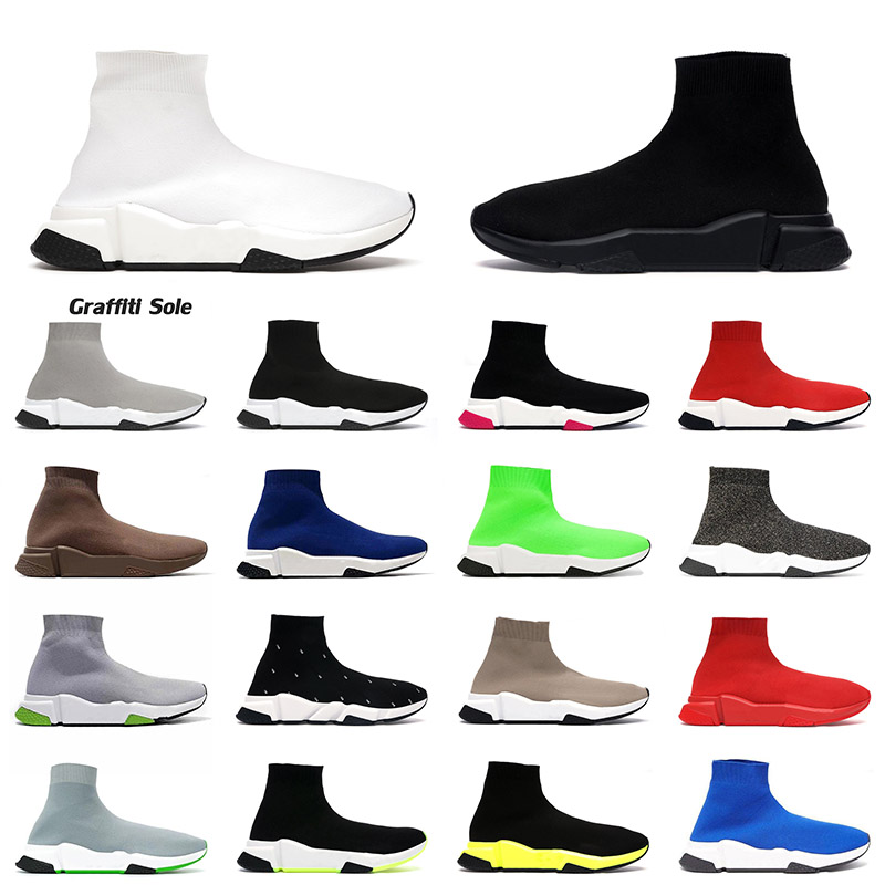 

outdoor jogging mens women socks shoes triple white black vintage Platform Sneakers Graffitii Sole Beige Designer Trainers Sock Boots 36-45, 32 36-40