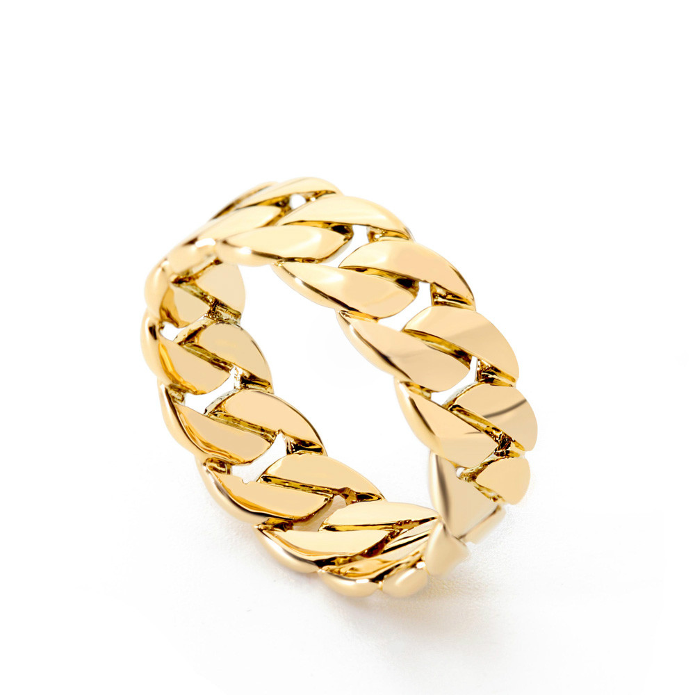 

VAROLE Punk Hollow Chain Rings For Women Gold Color Ring Fashion Jewelry Friend Gifts Anillos Mujer