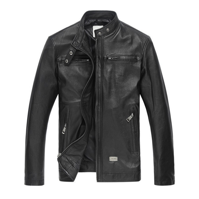 

Men' Luxury Parka Fashionable 2020 Genuine Black Male Leather Jacket Fy581 Qpp9, Black goat leather