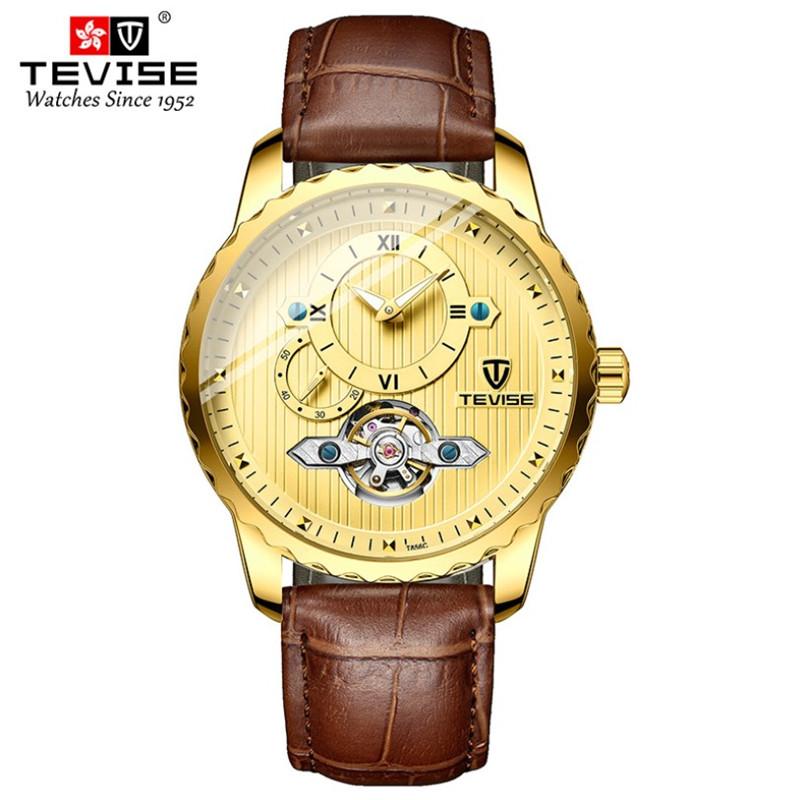 

Wristwatches 2021 Top Men Tourbillon Sports Watches Relogio Masculino Automatic Mechanical Male Clock Waterproof Watch, Gold