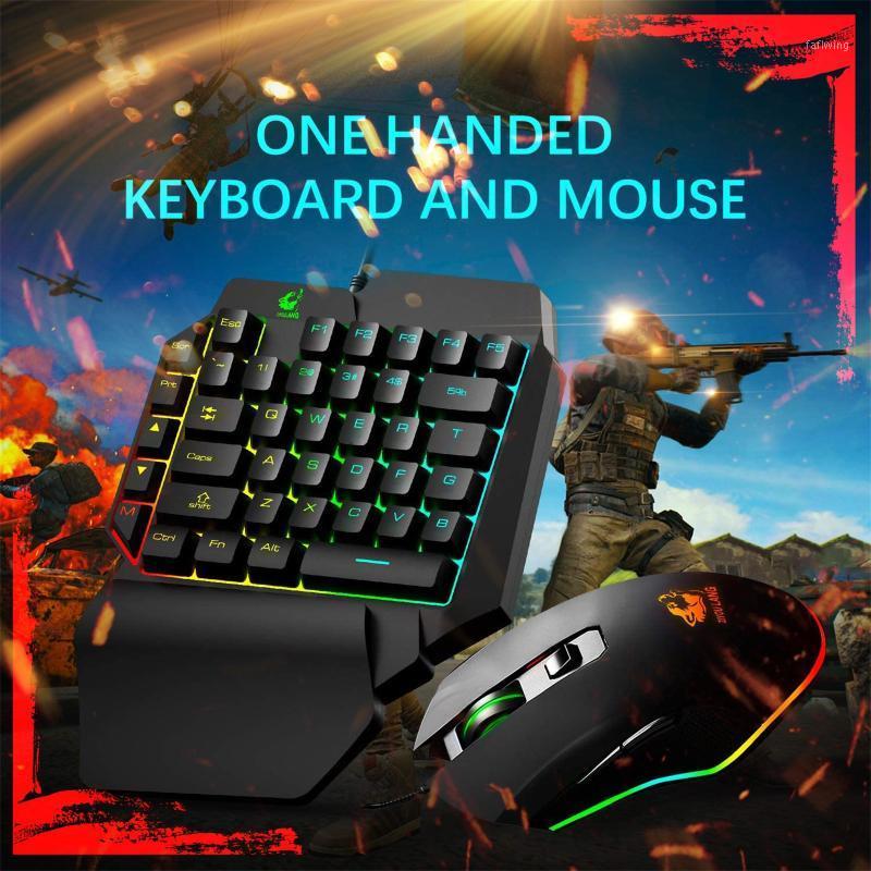 

V1 3200DPI USB Connection Pro game mouse keyboard Combo One Handed Keyboard Mice Set For N-switch XBox One/PS4 Laptop Computers1