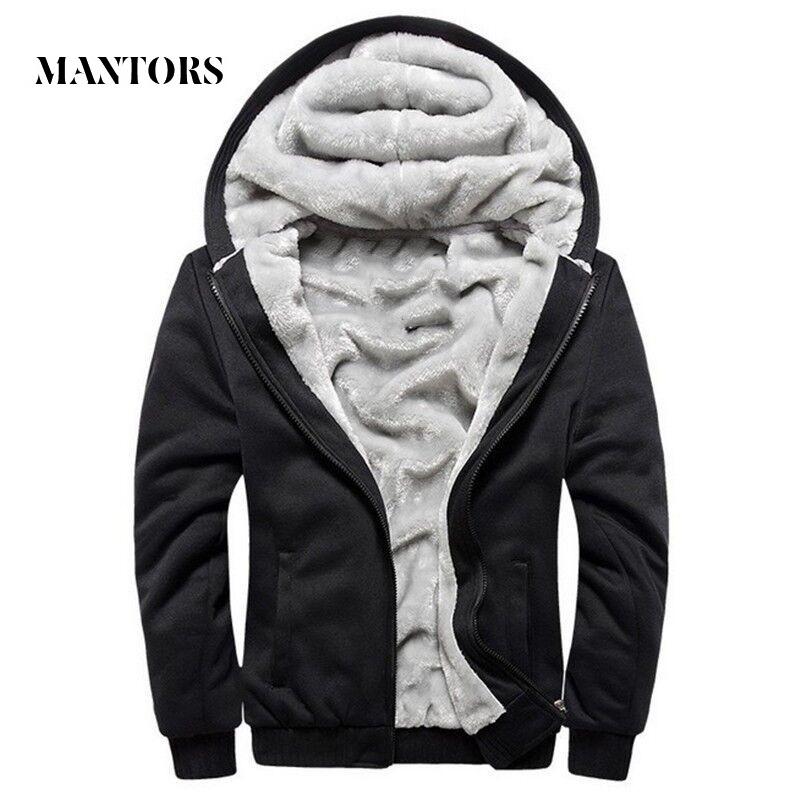 

Winter Warm Hoodies Men 2021 Casual Sportswear Thicken Fleece Hooded Sweatshirt Male Zipper Coat Jacket Tracksuit Fitness Cloth, K25 grey