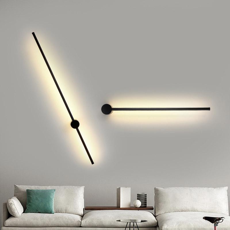 

Modern LED Wall Lamp Long Hanging Lights Simple Nordic Living Room Sofa Background Wall Light Bedroom Bedside Floor Lamp