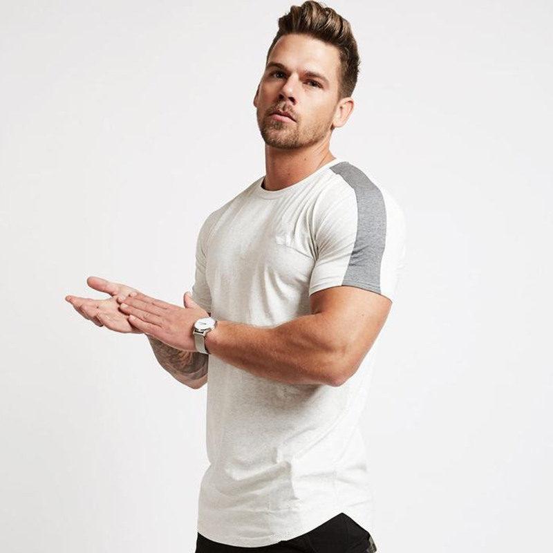 

Men Gym Sport Tshirt Gym T Shirt Quick Dry Running Shirt Men Short Sleeve Fitness T-shirt Sport Tops Sportswear Tee
