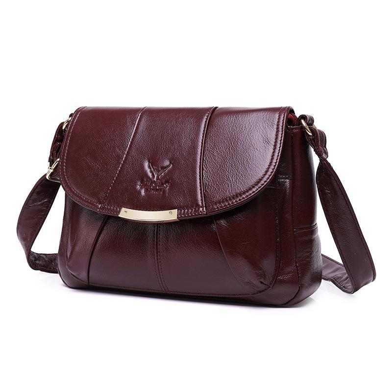 

Small Genuine Leather Messenger Bag Women's Shoulder Bag Mini Ladies Hand Bags Luxury Handbags Women Bags Designer Crossbody, Black