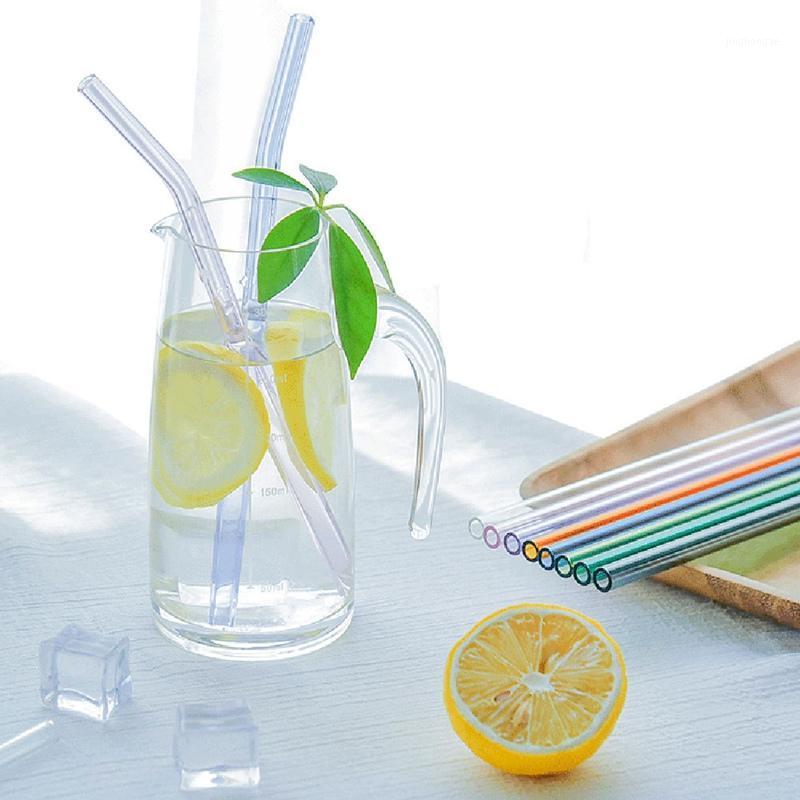 

5Pcs/set Transparent Glass Straight Bend Straws Cleaning Brush For Beverage Drinks Bar Party Kitchen Accessory Wholesale1