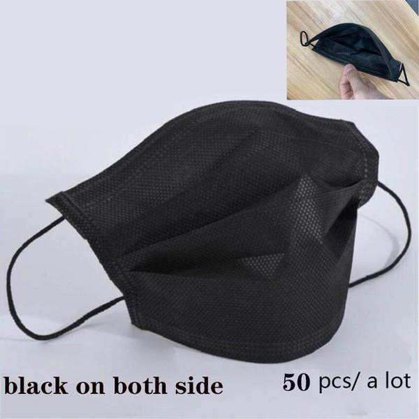 

disposable face masks adult kid fashion facemask men women 3 Layer black white pink anit dust facemask Cover 3-Ply Non-woven mask