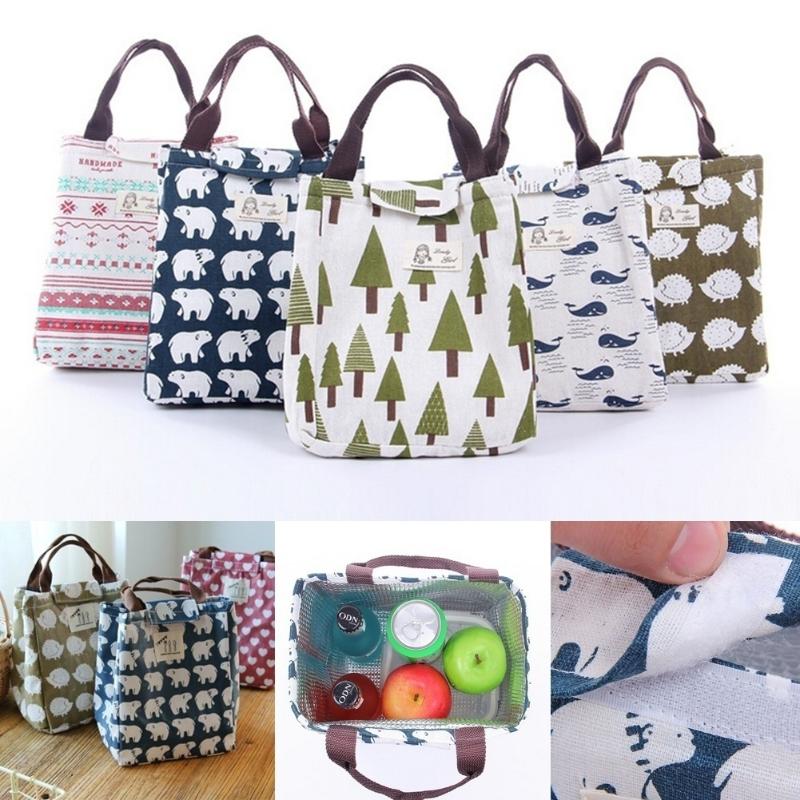 

Cartoon Pattern Bag Cooler Bag Picnic Pouch Lunch Container Pencil Box Purse