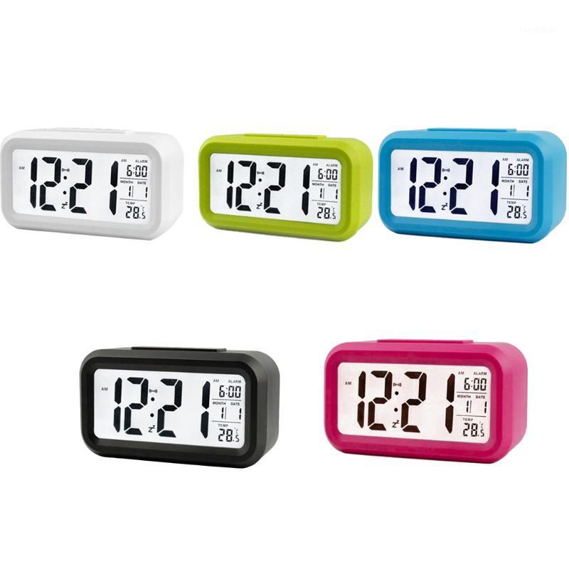 

Hot Office Table Clock Digital Alarm Clock Student Large LCD Display Snooze Temperature Kids Bedroom Home Decor1