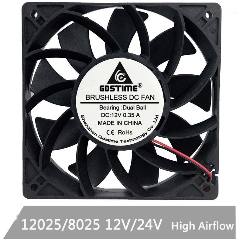 

Gdstime 1pcs 120mm 120x25mm 80x25mm 12V 24V DC Brushless For Small Case Big Airflow Cooling Fan 2Pin 4Pin1