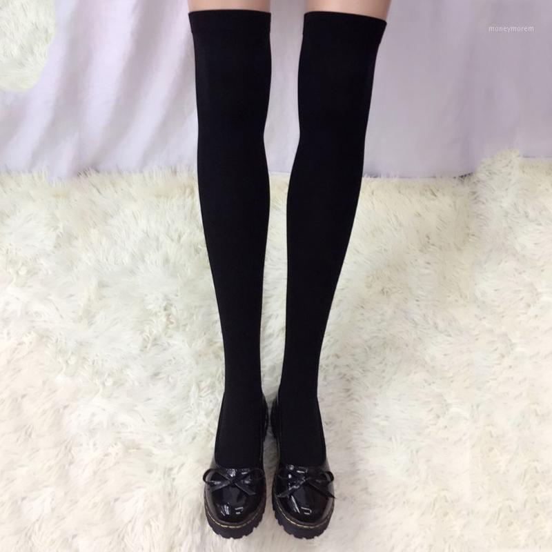 

Christmas Bowknot Stockings Women Over Knee High Stockings Navidad Solid Color Long Winter Leg Warmer Calcetines Mujer1