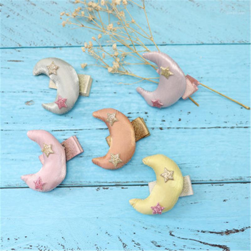 

Kids Children Girls BB Hair clips Hairpins Cute Moon Korean Cute Summer Head wear Accessories Wholesale Gift1