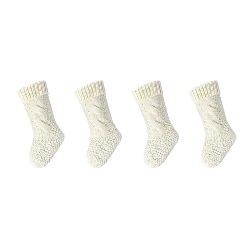 

4PCS Woolen Knitted Wall Decoration Candy Bag Socks Socks Gift Bag Ornaments