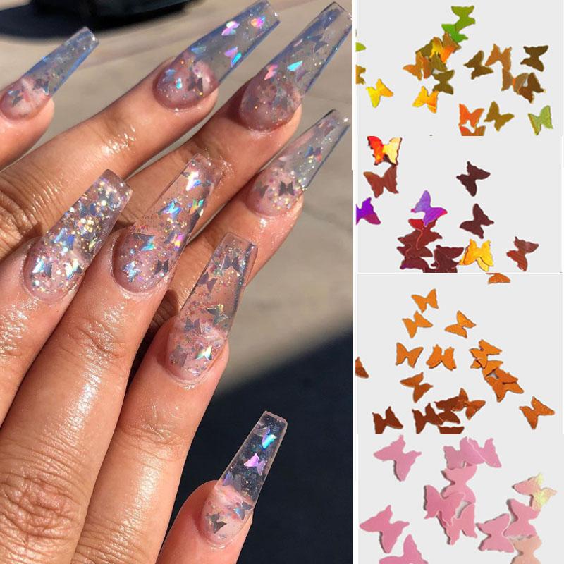 

Glitter Butterfly Nail Sequins Shape Mix Nail Art Decoration Acrylic Gel Butterflies Design