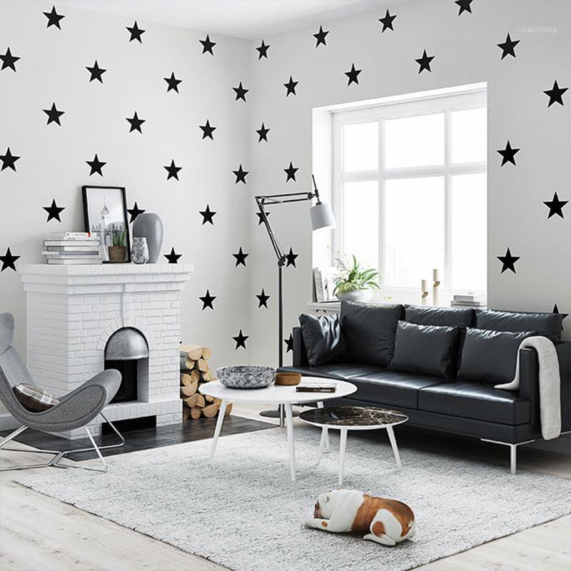 

2020 Mediterranean Children Wallpaper for Bedroom Living Room Northern Europe Stars Non Woven Wall Paper for Kids Room Boys1, White