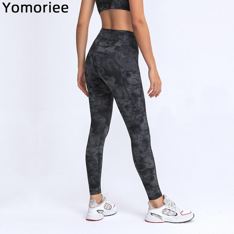 

Autumn/winter Yoga Pants Women's Elastic Double-sided grinding Fitness Leggings Pocket Sports Running Nine-point Pants Ymoriee, Black