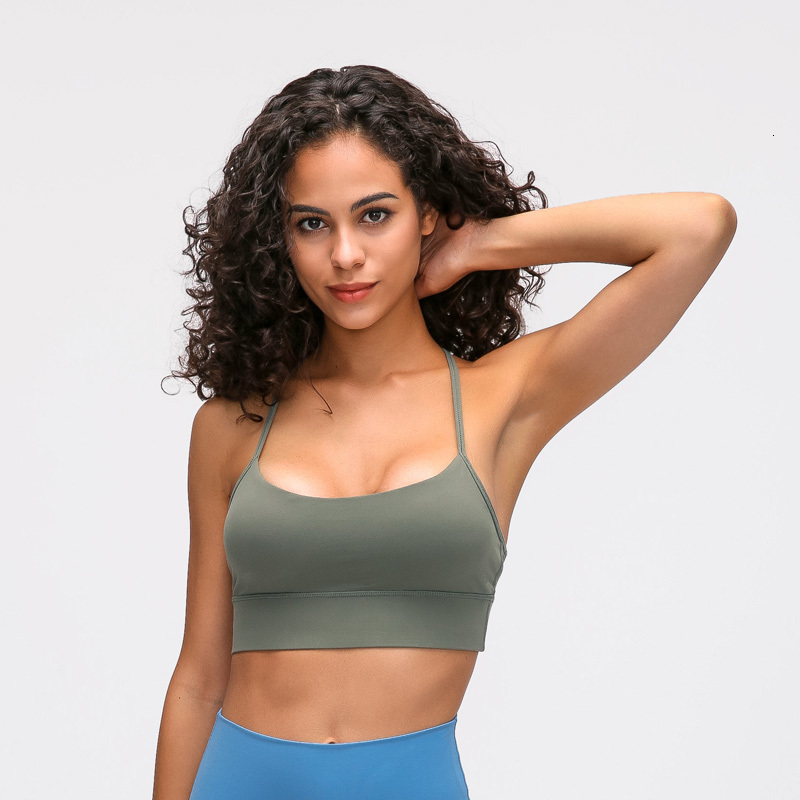 

2021 New Y-strap Sport Yoga Plus Size Brushed Material Women Bra Push Up Gym Workout Top Sports Wear T52a, Black