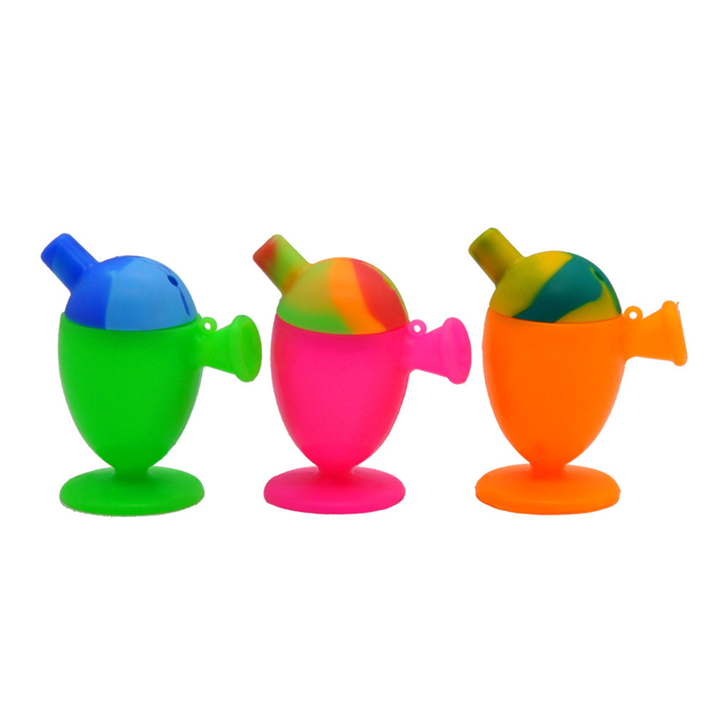 

Mini portable Silicone Pipe Hookahs With mutil color smoking Pipes Reuse Unbreakable Tobacco water
