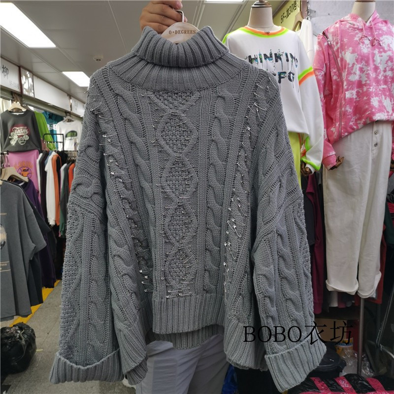 

2021 Goth Style Autumn Black Sweaters for Women New Fashion Women's Nightgown ALOF, Brown