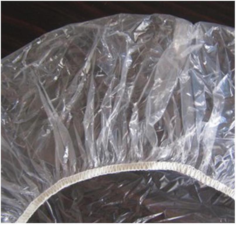 

100pcs/lot Disposable Shower Caps Hat Bathing Caps Hotel One-off Elastic Shower Cap Clear Hair Salon Bathroom Products B qylvbK