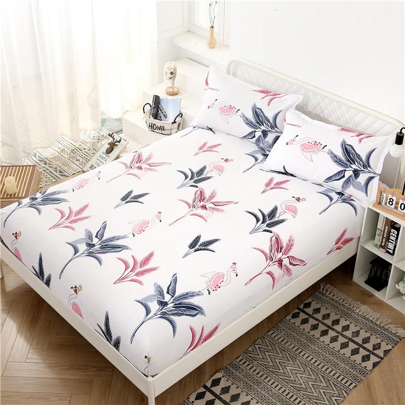 

1pc Bed Sheet Printing Bed Mattress Set With Four Corners And Elastic Band Sheets Hot Sale(cases Need Order) Dropship MY, White