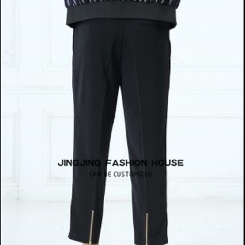 

2021 New -6xl!! Spring Summer Original Design 9 Minutes Casual Come Back Little Male Pants Tapered Suit 4LIC, Black