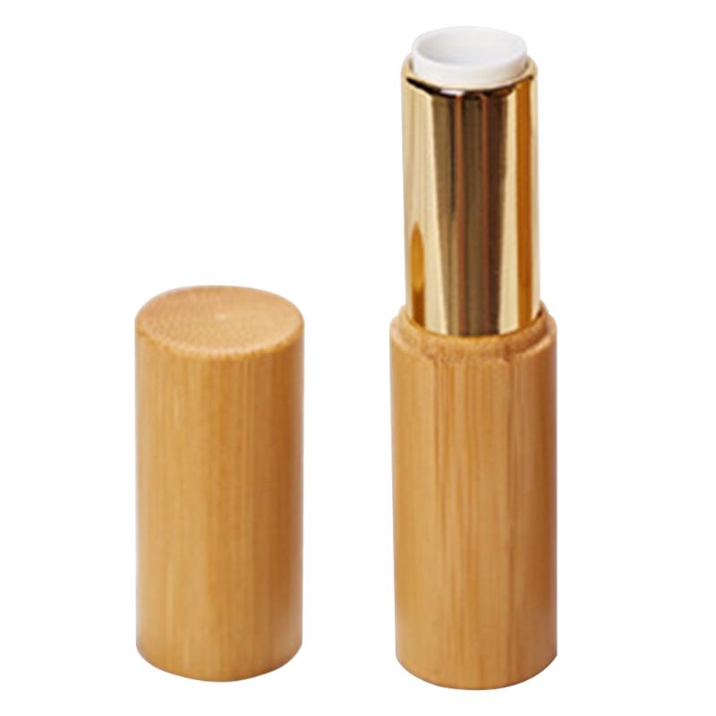 

2pcs Daily Life Storage Box Cosmetics Holder Portable DIY Caps Travel Empty Refillable Reusable Lipstick Tube Container Bamboo