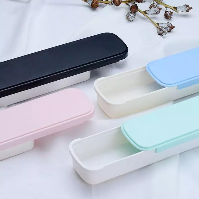 

Portable Chopsticks Fork Spoon Box with Fixed Buckle Travel Tableware Storage Case Cutlery Flatware Camping Kitchen Utensile