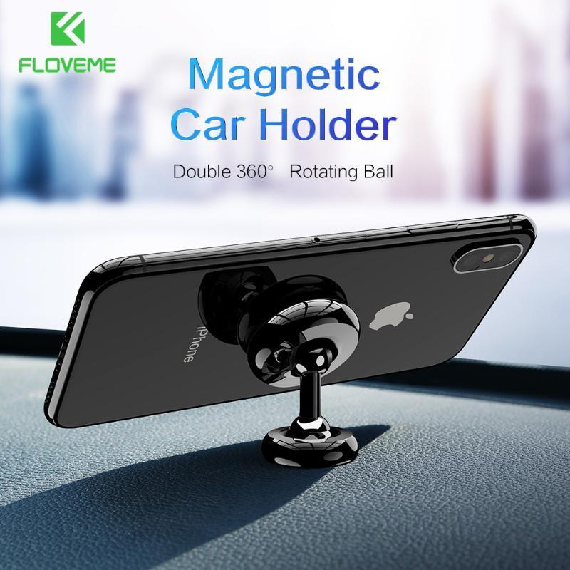 

FLOVEME Universal Magnetic Car Phone Holder Stand in Car For 11 7 8 XR Magnet Auto Cellular Cell Mobile Phone Support1, Silver