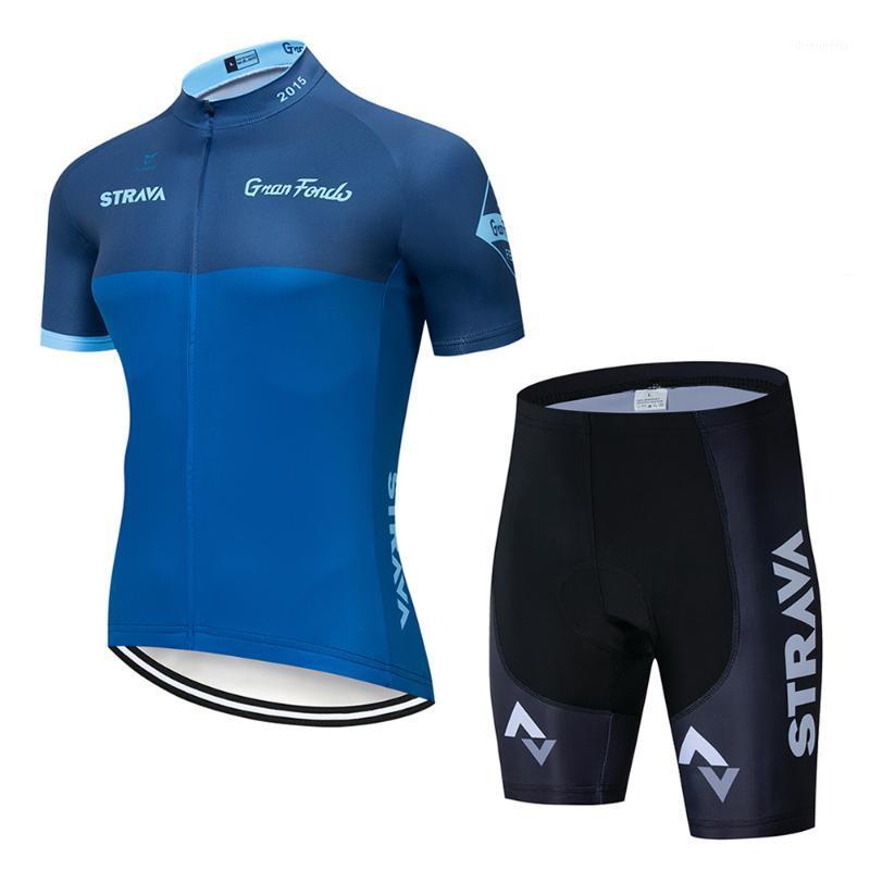 

Strava Pro Bicycle Racing Team Short Sleeve Men's Cycling Jersey Kits Summer breathable Cycling Clothing Sets1, Silver