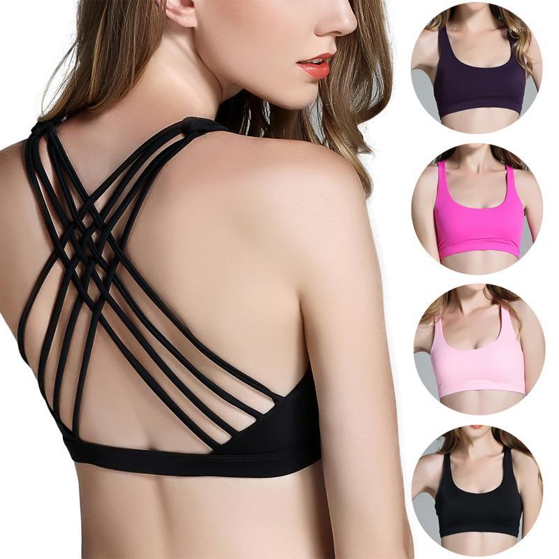 

Dropshipping Hot Sexy Yoga Bra Women Plus Size Comfortable Wireless Bra Shake proof Running Gym No Rims Seamless Sports Bras1, Black