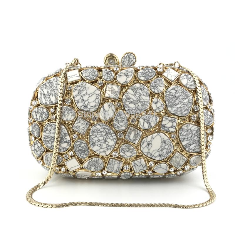 

OC4217 high quality shell clutch bag handmade lady wedding crystal evening clutch purse, Silver