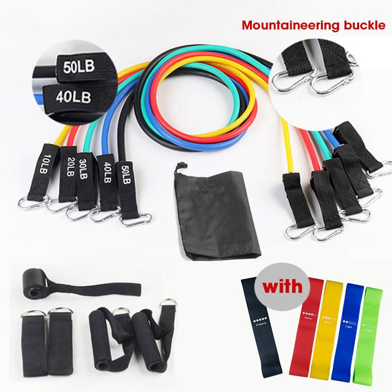 

Fitness Resistance Tube Band Yoga Gym Stretch Pull Rope Exercise Training Expander Door Anchor With Handle Ankle Strap