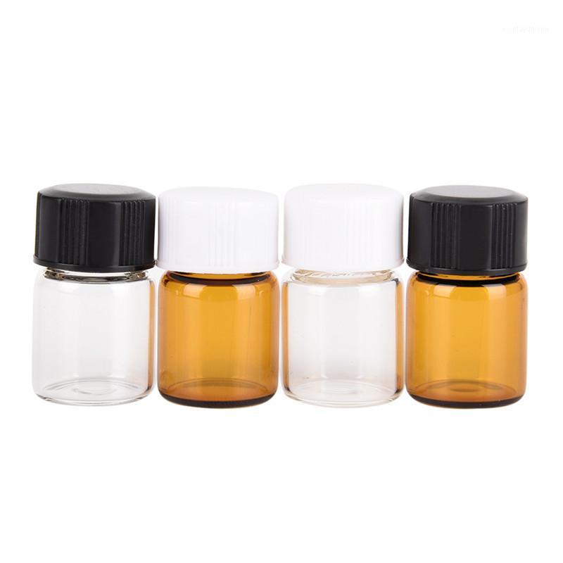 

5pcs 2ml Mini Amber Glass Bottle With Orifice Reducer And Cap Small Essential Oil Vials Travel Makeup Accessories1