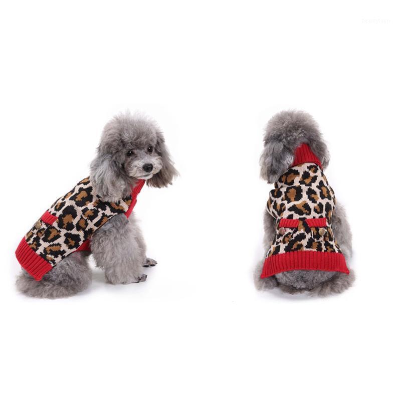 

Autumn Winter Warm Leopard Pattern Dog Sweater Clothes Pet Puppy Turtleneck Sweaters Knitwear Fashion Clothing Accessories1, As pictures shown
